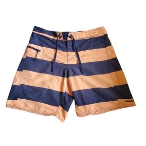 Patagonia Men's Blue and Orange Swim Shorts - Size 31